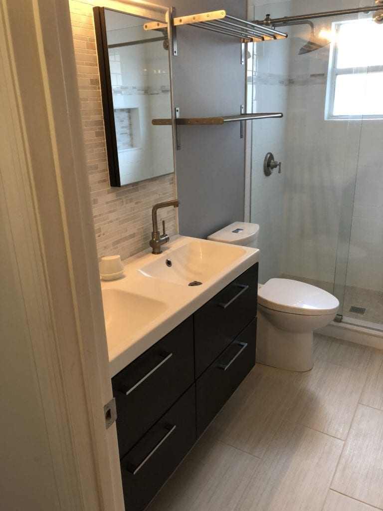 New bathroom vanity and shower replacement